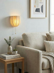 Fablune Wall Lamp - Modern Linen Shade for Bedroom